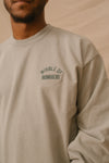 Quiet Life Middle of Nowhere Embroidered Crew- Mist