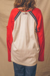 Vintage 90's Tommy Jeans V-Neck Raglan- Red/White