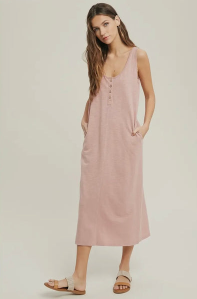 Easy Does It Day Dress- Mauve