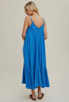 Cotton Gauze Maxi Dress- Cobalt Blue