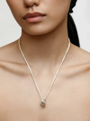 Shell Cord Necklace- Cream & Silver