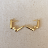 18K GF Rectangle Shaped Hoop Earrings