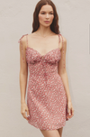 Ditsy Rose Sweetheart Mini Dress- Pink MIx