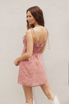 Ditsy Rose Sweetheart Mini Dress- Pink MIx