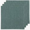 Linen Napkins- Set of 4- Jade Pinstripe