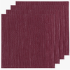 Linen Napkins- Set of 4- Wine Pinstripe