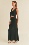 Karson Knit Maxi Skirt- Black