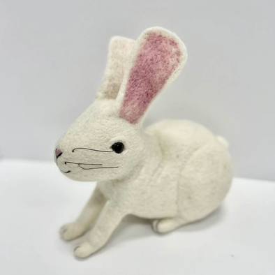 Felted Wool Bunny- White