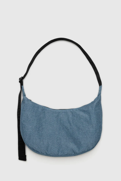 Baggu Medium Nylon Crescent Bag- Digital Denim