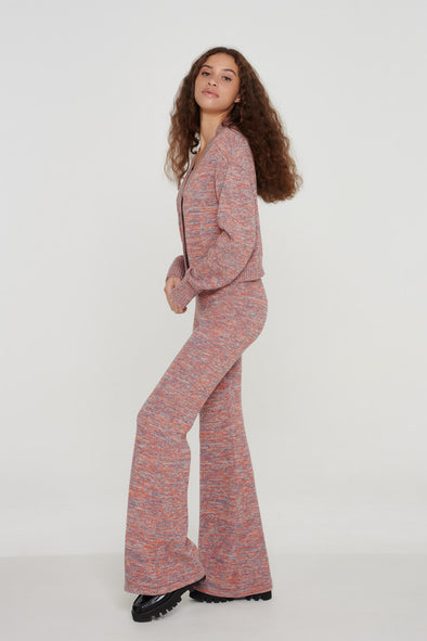 CLEARANCE- Organic Cotton Space Dye Knit Flares- Multi