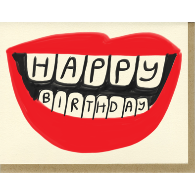 Birthday Lips Greeting Card
