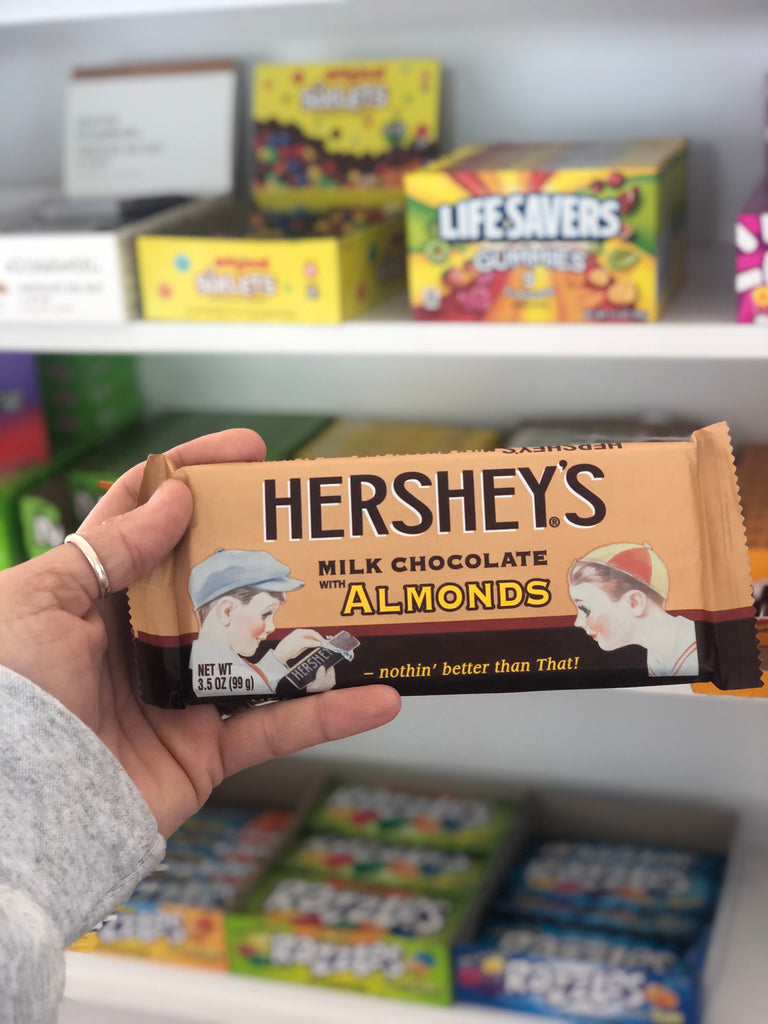 Hershey's Retro Milk Chocolate Bar w/ Almonds – Mom's Sweet Shop