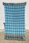 Cruz Heritage Plaid Handwoven Throw Blanket- Aqua/Teal