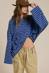 Hasley L/S Top- Blue/Navy