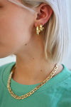 Penny CZ Star Hoop- 24kt GP