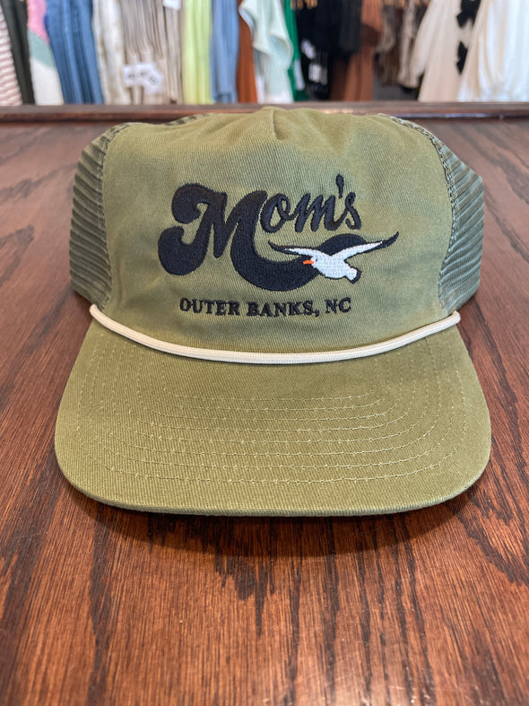 Mom's Logo w/ Seagull Trucker Snapback- Cactus