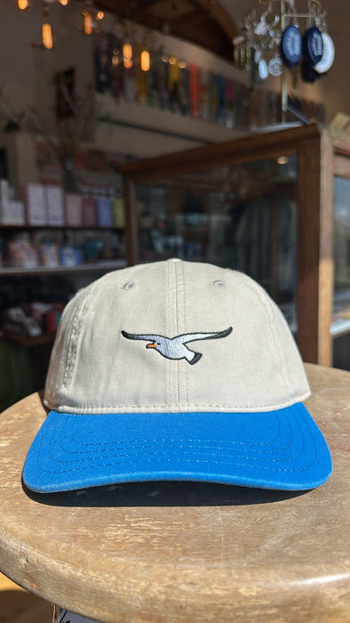 Mom's Seagull Dad Hat- Cream/Ocean
