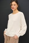 Relaxed Fit Raglan Crewneck- Oatmeal