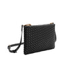 Daisy Recycled Vegan Crossbody Bag- Black