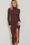 Bodycon Sweater Dress- Cocoa