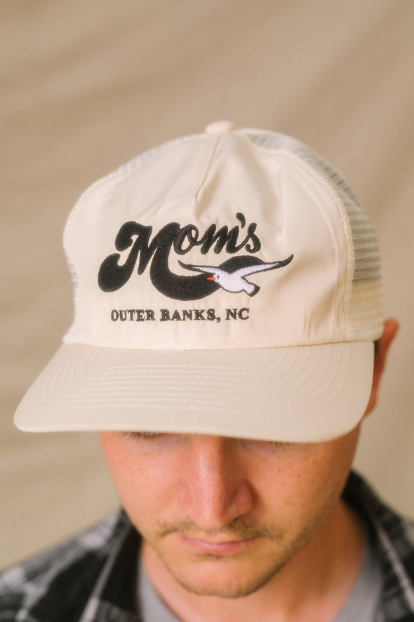 Mom’s Seagull Nylon Trucker Hat- Off White