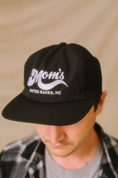 Mom’s Seagull Nylon Trucker Hat- Black