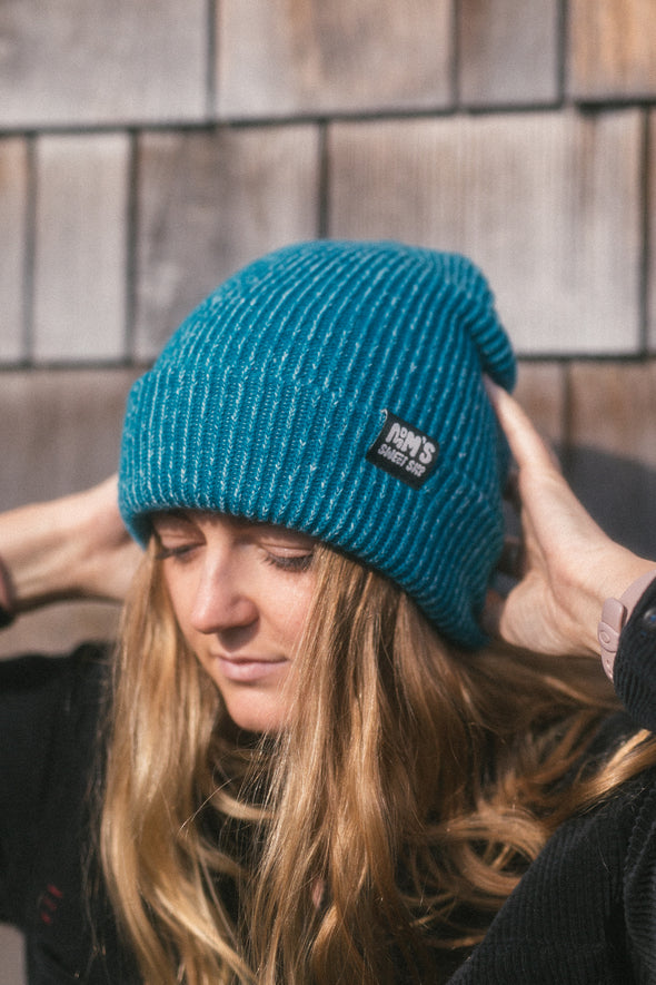 Mom’s Groovy Cold Weather Beanie- Electric Blue