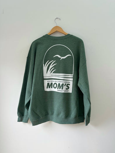 Mom's Coastal Preserve Crewneck- Heather Green