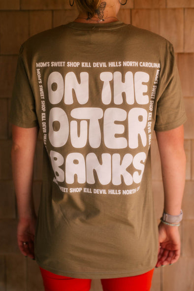Mom's On the Outer Banks Tee- Coyote Brown