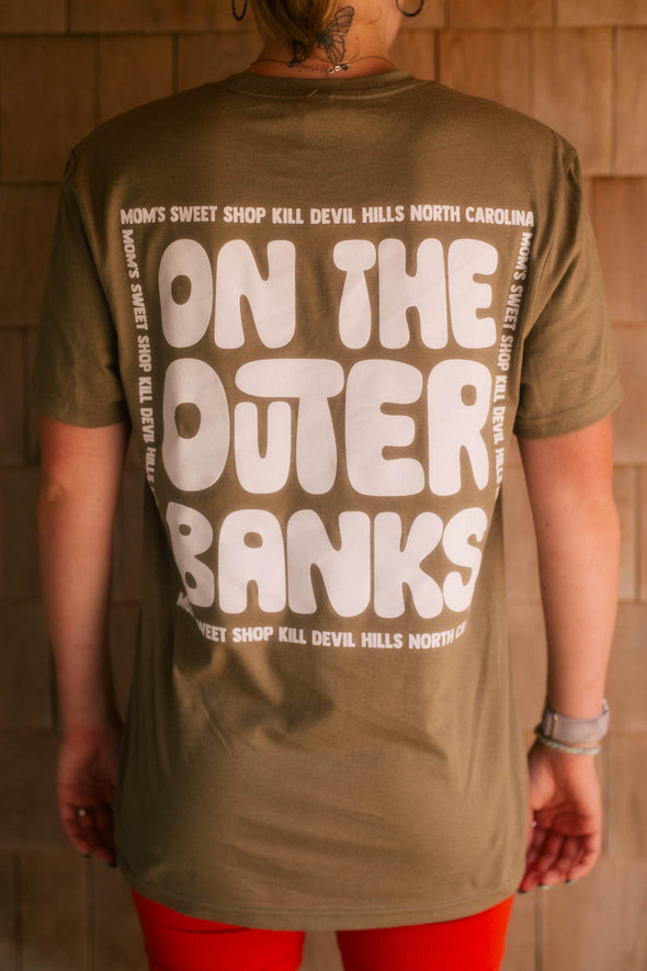 Mom's On the Outer Banks Tee- Coyote Brown