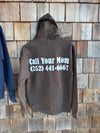 Mom's Call Your Mom Hooded Sweatshirt- Dark Chocolate