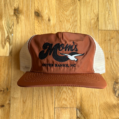 Mom’s Seagull Nylon Trucker Hat- Rust Orange