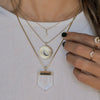 Crescent Moon Gold Coin Necklace
