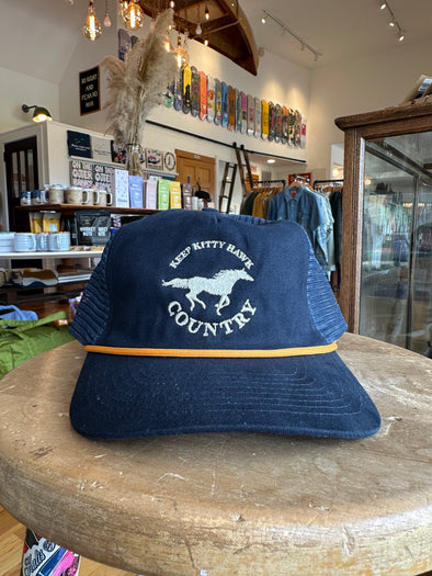 Mom's KKHC Horse Emblem Brushed Cotton Trucker- Navy/Gold Rope
