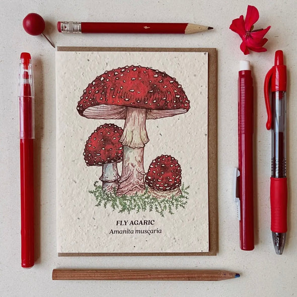 Mushroom Plantable Wildflower Seed Greeting Card