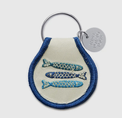 Patch Embroidered Key Chain- Tinned Fish