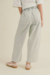 Shania Loose Fit Striped Denim Pants- Light Wash