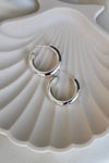 Meredith CZ Star Thick Hoop- Silver