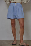 Striped Relaxed Boxer Short- Blue/White