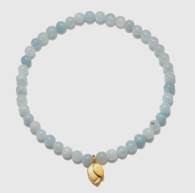 Aquamarine Lotus Bracelet