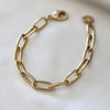 David Oval Chain Bracelet- 24kt GP
