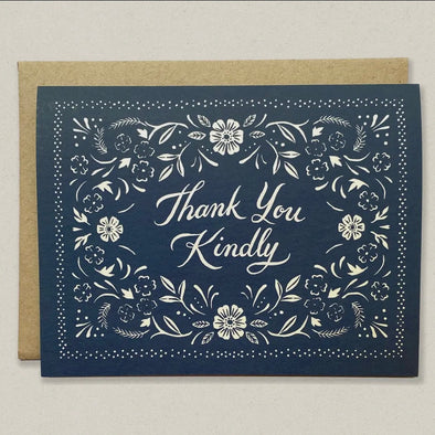 Thank you Kindly Floral Bandana Card