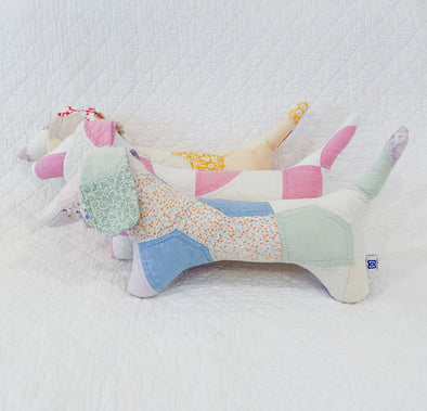VIntage Quilt Stuffed Dog
