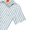 Serape Pearl Snap Shirt- Teal Stripe