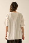 Three Fishes Garment Washed Tee- White