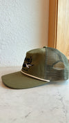 Mom's Logo Seagull Brushed Cotton Trucker- Cactus/White Rope