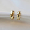 Penny CZ Star Hoop- 24kt GP
