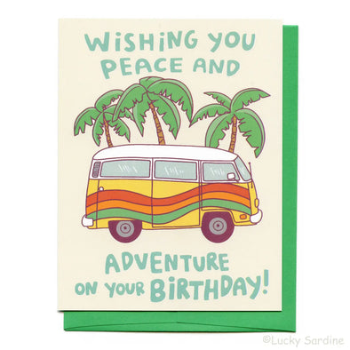 Peace & Adventure Birthday Greeting Card