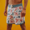 Sendero Point Bar Board Short- Texas Surf Print