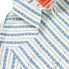 Serape Pearl Snap Shirt- Teal Stripe
